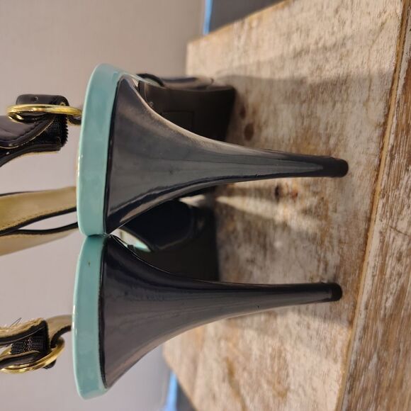 Christian Siriano Black and Green Stiletto Heels - Picture 2 of 4